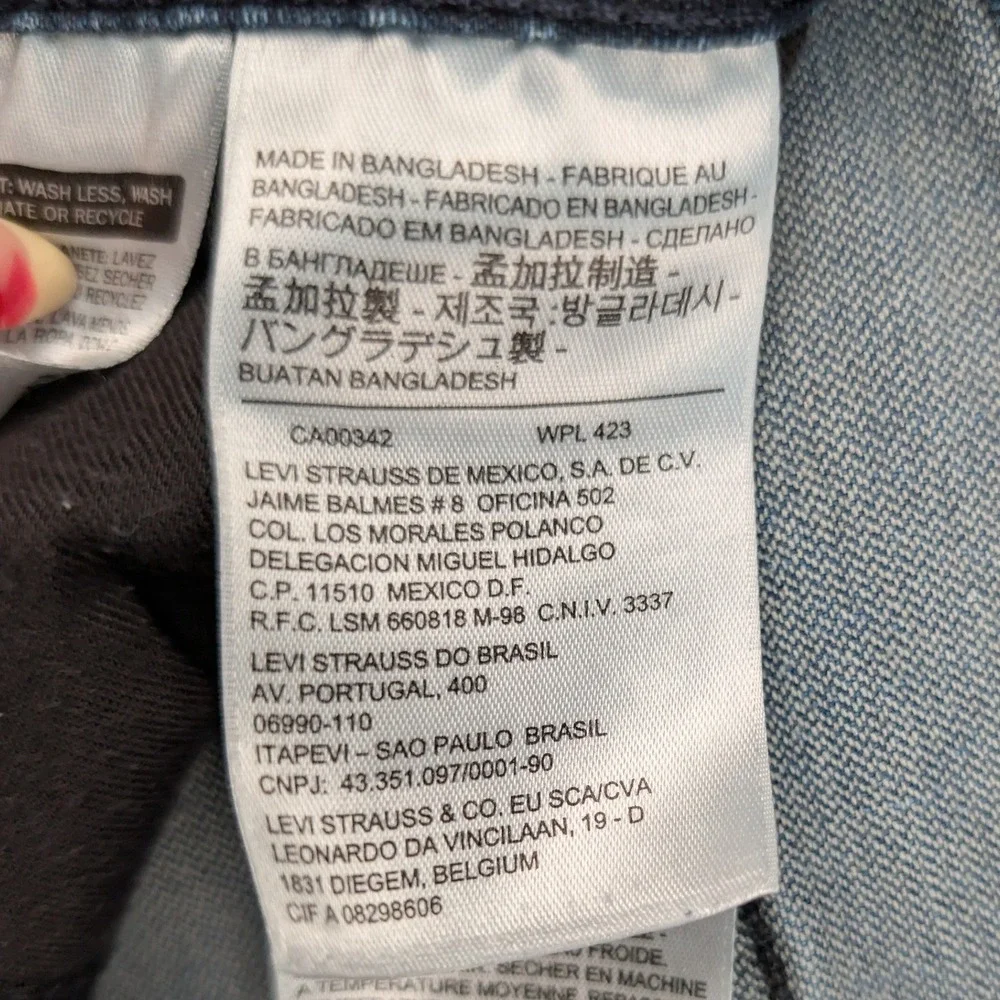 Levi's Jeans Men's 34x28 Blue Straight Slim Dark Wash Zip Fly Western Streetwear